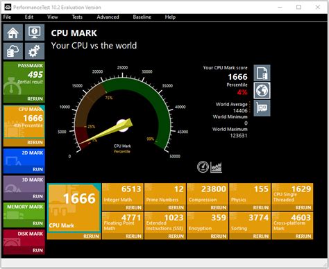 passmark performance test.